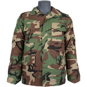M-65 Military Field Jacket Large US Woodland Camo w Removable Liner NEW